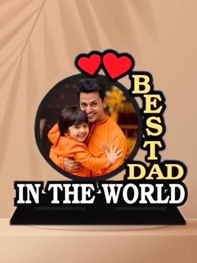 Best Dad in the World Personalized Acrylic Cutout Frame