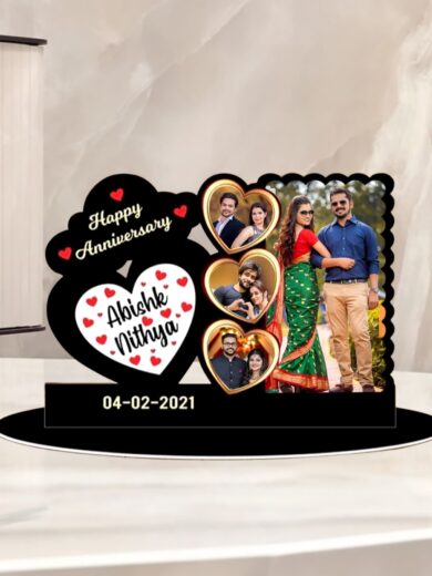 Happy Anniversary Personalized Acrylic Cutout Frame
