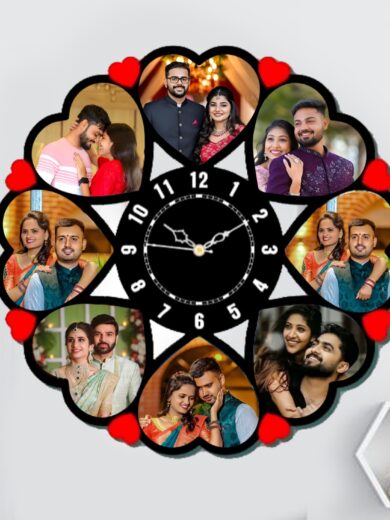 Personalized Couple Photo Frame Wall Clock